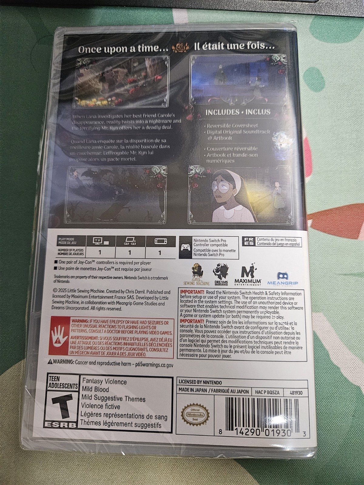 Bye Sweet Carole Nintendo Switch **BRAND NEW** FACTORY SEALED **USA SELLER**