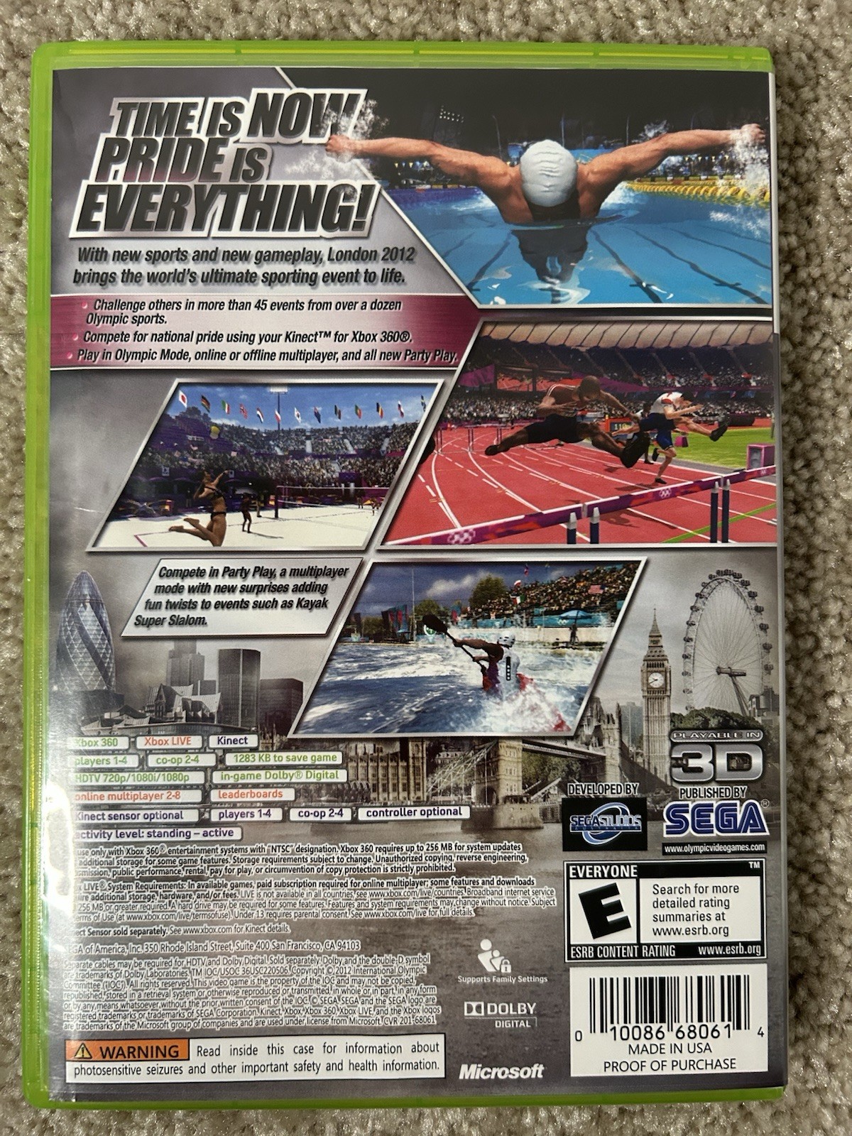 London 2012 Olympics – Microsoft Xbox 360 CIB Tested And Working
