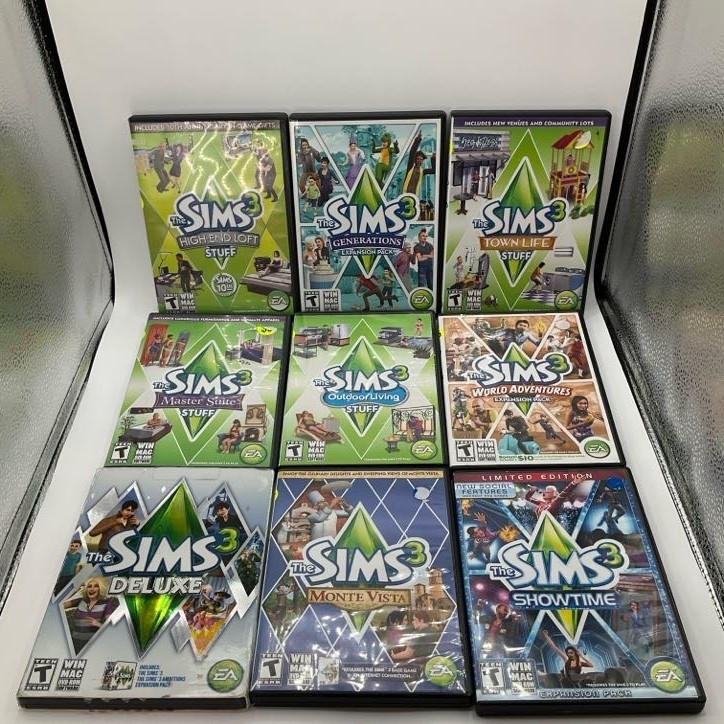 Lot of (9) Sims 3 PC Games Master Suite Monte Vista Town Life Generations Deluxe