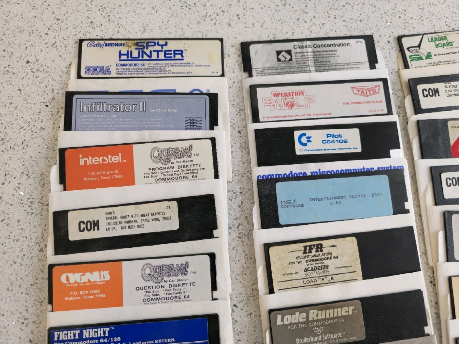 Commodore 64 Games | Bulk Lot | 5.25″ Disks | Qty 43 Disks | + Case 1980s 1990s