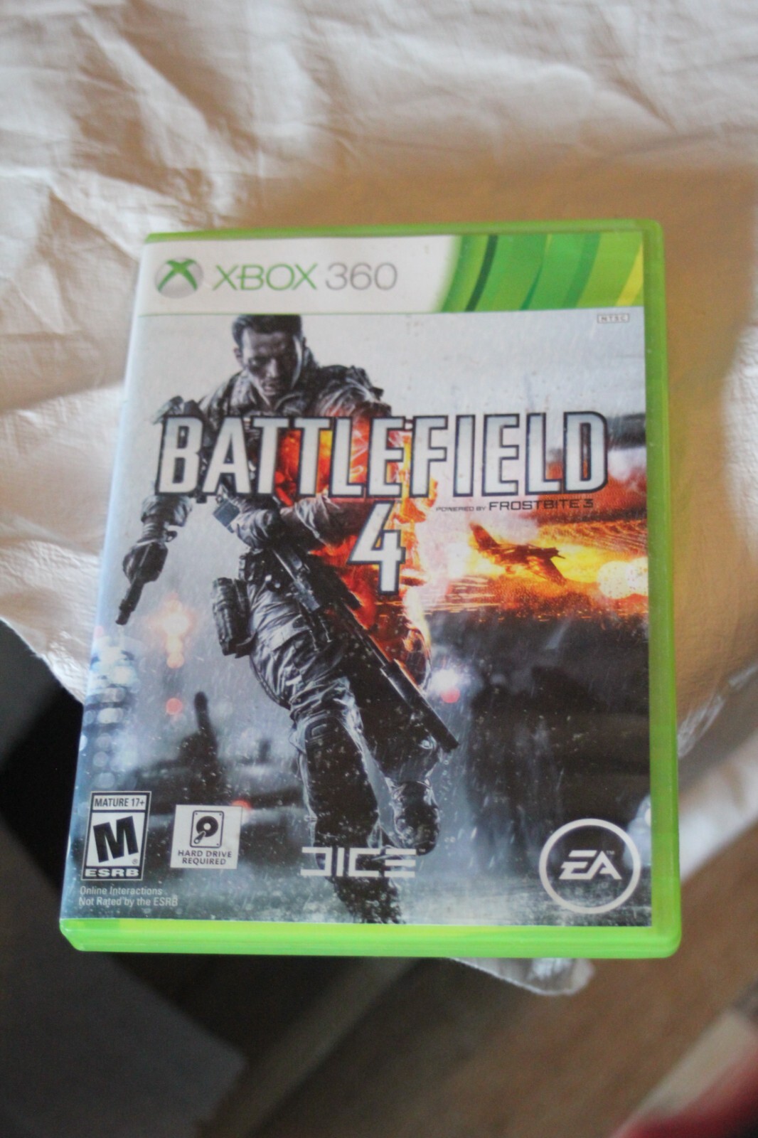 X-BOX 360 BATTLEFIELD 4 GREAT SHAPE WORKS GREAT USED WITH MANUAL