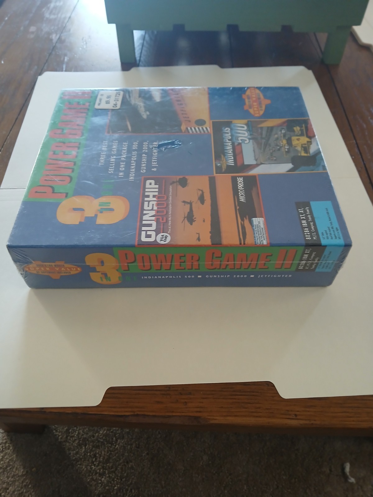 POWER GAME II: GUNSHIP 2000 INDIANAPOLIS 500 JETFIGHTER ADV PC 3.5″ NEW & SEALED