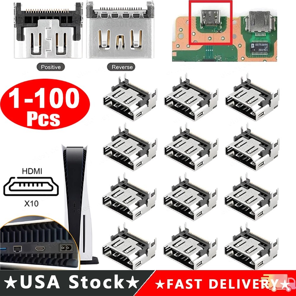 1-100X OEM HDMI Port 4K Connector Socket Dock For Sony PlayStation 5 PS5 Slim