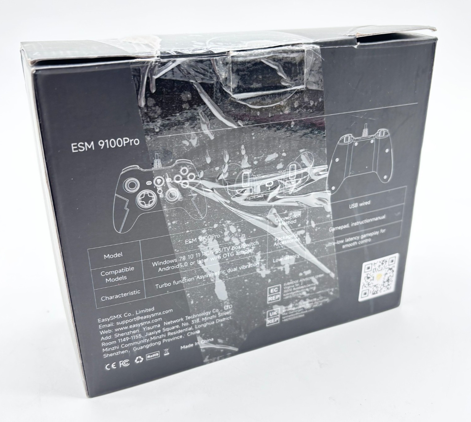 EasySMX Black ESM 9100 Pro Wired Game Controller