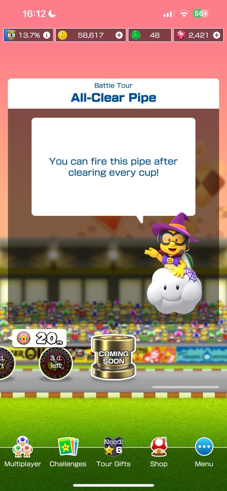 Mario Kart Tour For iOS LVL 38 With 2000 Gems + Gold Mario Exclusive + Tickets