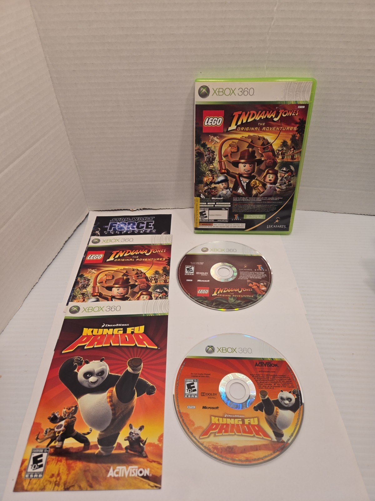 Xbox 360 Lego Indiana Jones: The Original Adventures / Kung Fu Panda CIB