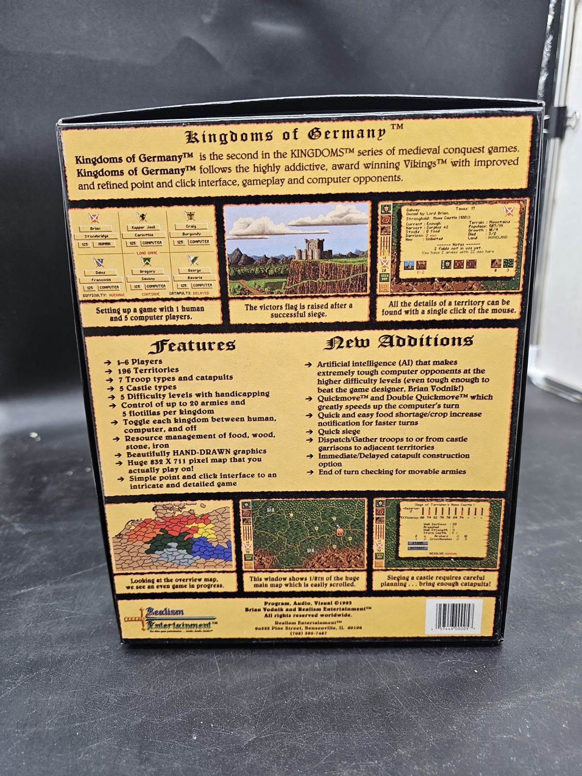 Kingdoms of Germany PC game Brian Vodnik Vintage 1995 3.5″ Disc