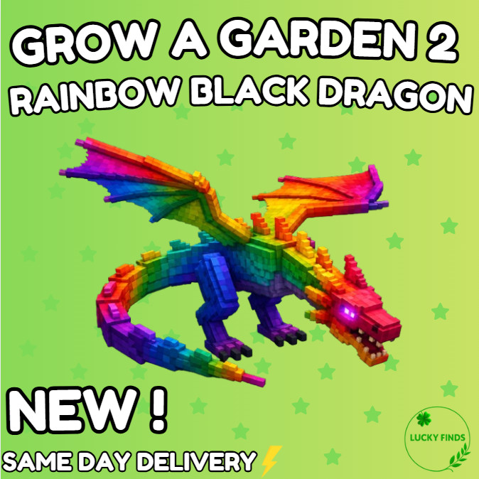🔥Grow a Garden 2 Roblox✨Rainbow Black Dragon | Fast & Easy