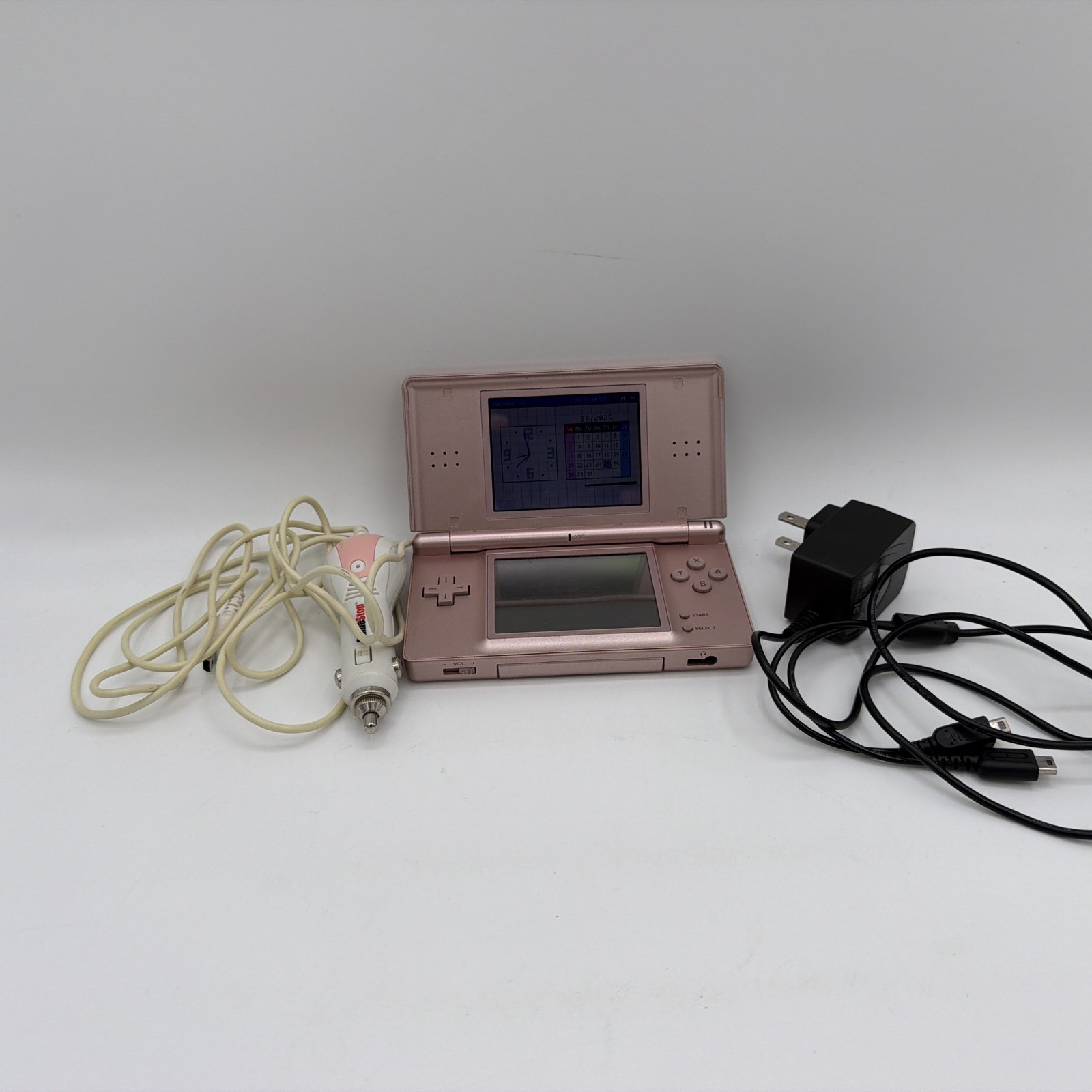 Nintendo DS Lite Handheld Console USG-1 Pink with Charger👇