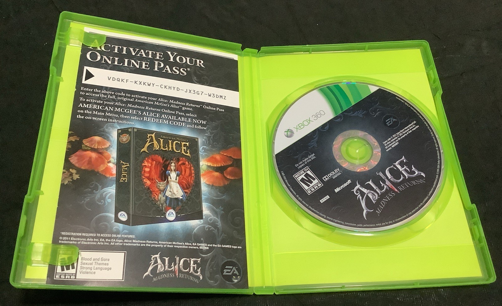 Alice: Madness Returns (Microsoft Xbox 360, 2011), Works