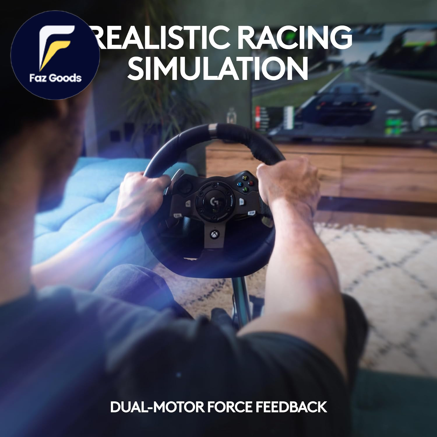 Logitech G920 Driving Force Racing Wheel and Floor Pedals Real Force Feedbac…