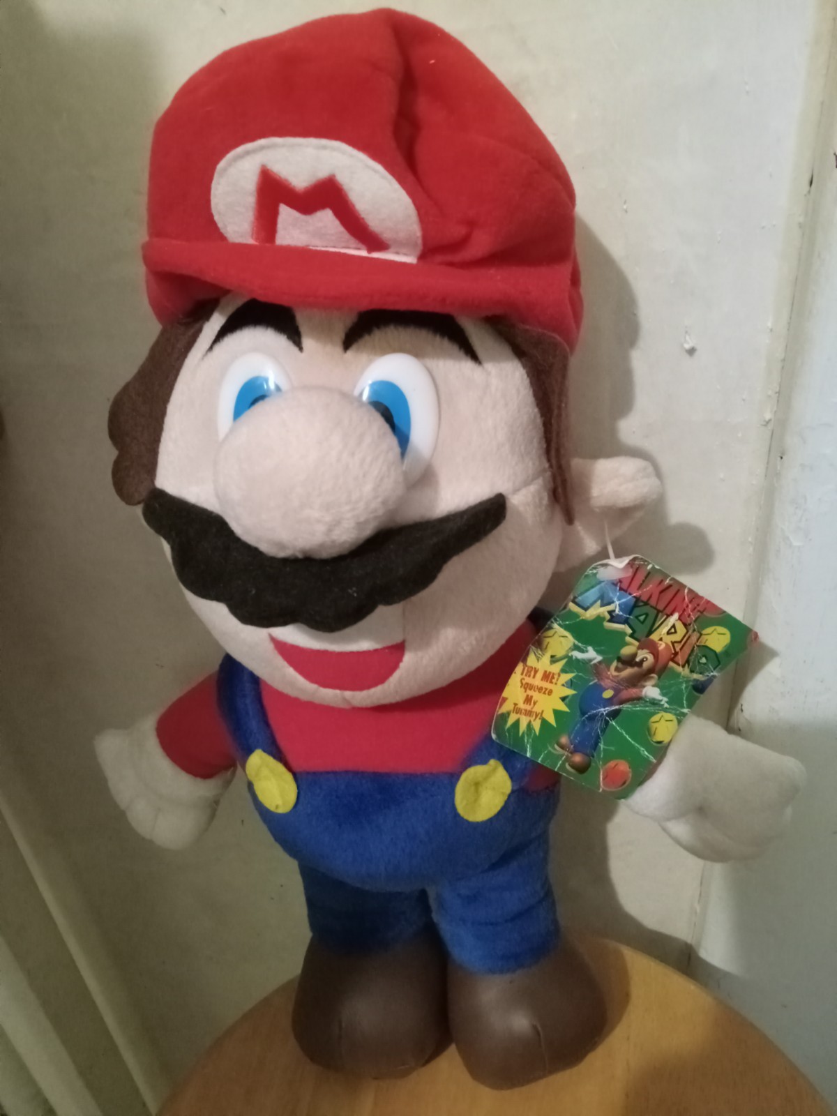 VTG Nintendo 1997 Talking Mario Plush N64 Treasures Inc Voice not Working Clean
