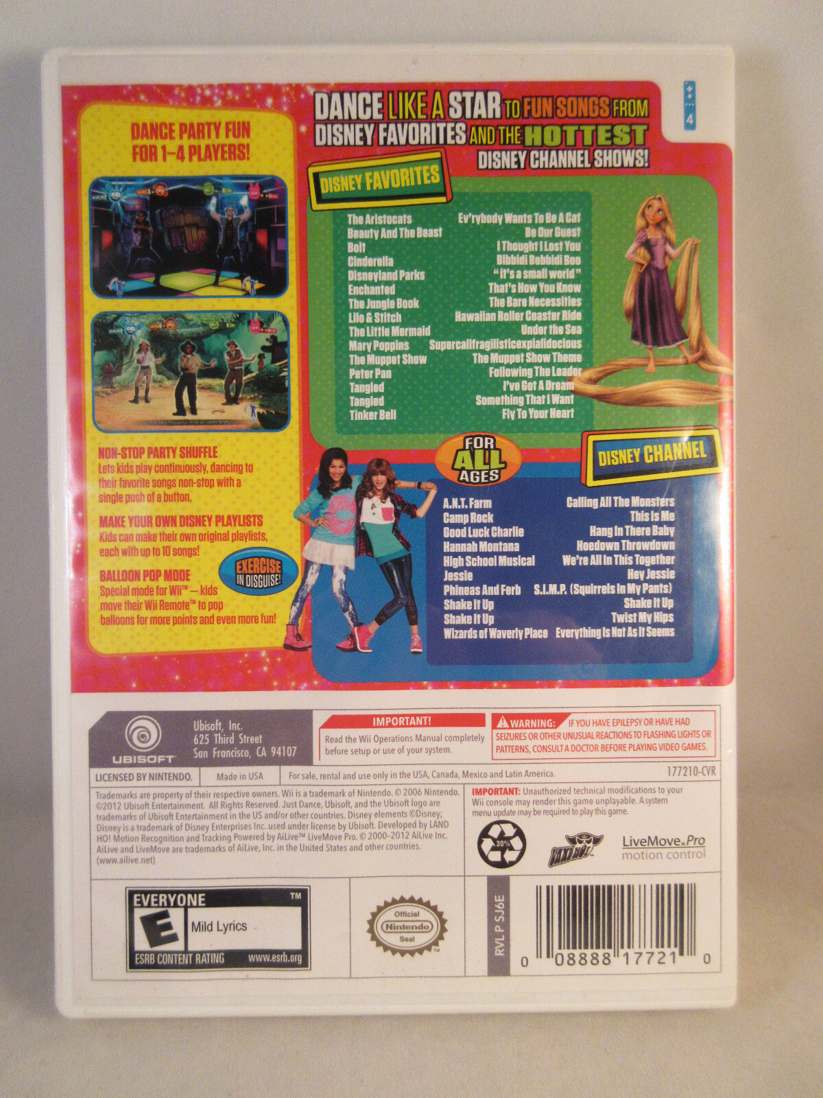 Just Dance Disney Party (Nintendo Wii) Complete CIB w/ Manual and Protector