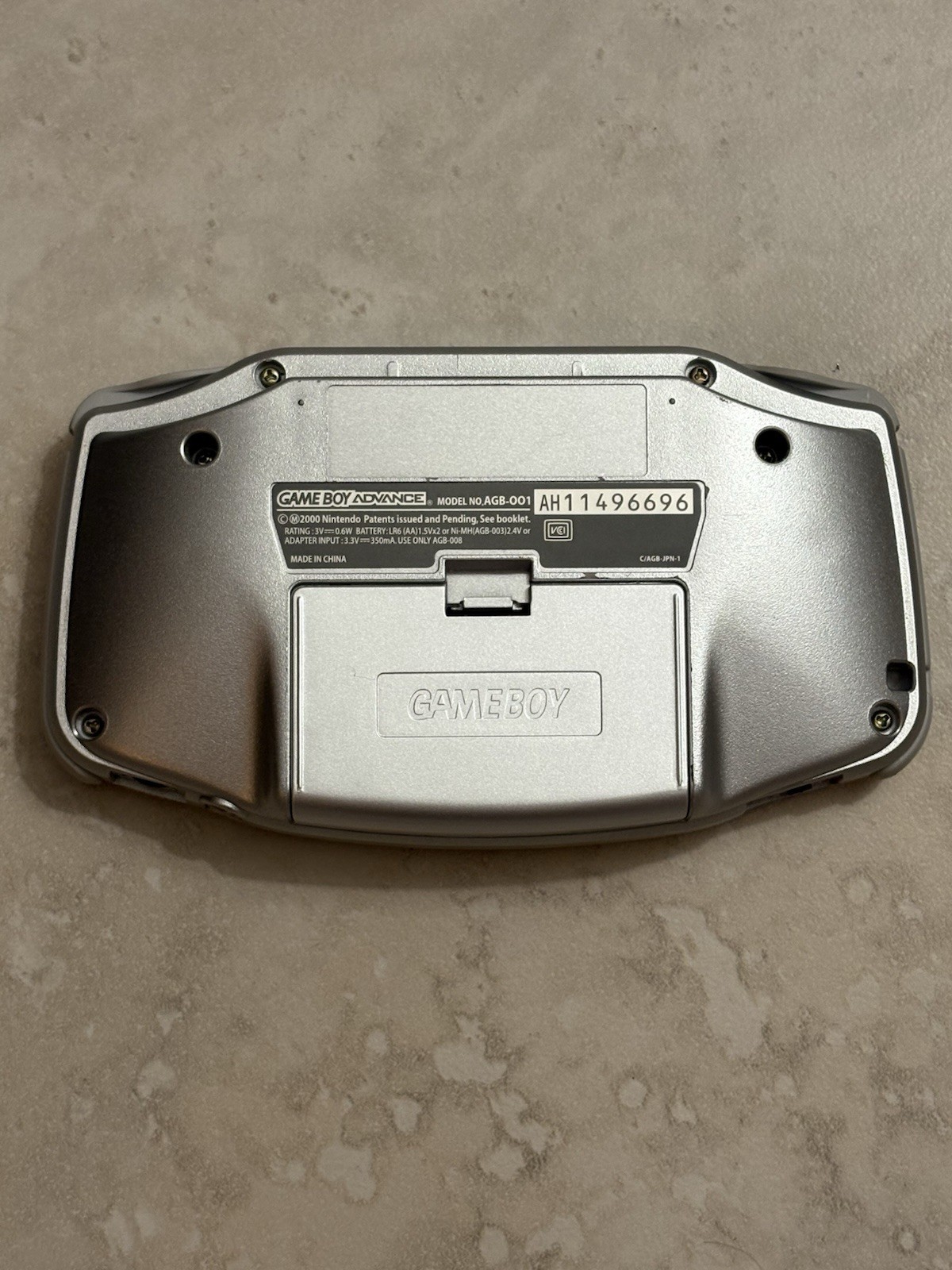 Nintendo Game Boy Advance GBA Console AGB-001 – Silver – GOOD – OEM