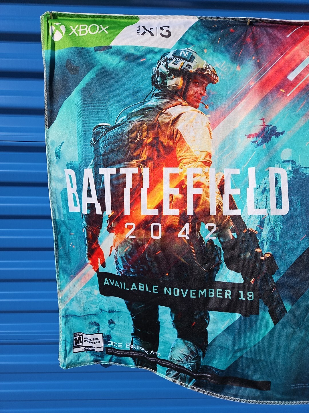 Battlefield 2042 XBOX Series X/S Video Game Advertising Art Tapestry 47″ X 33″