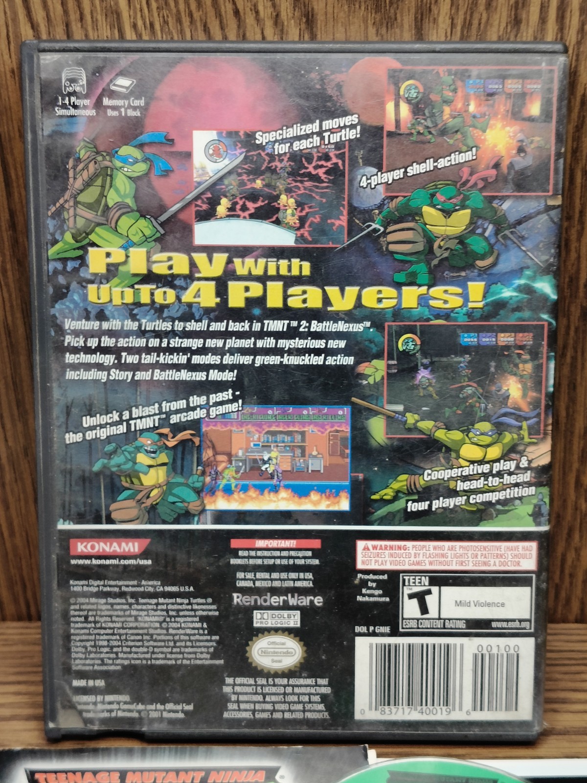 Teenage Mutant Ninja Turtles 2 & 3 BattleNexus Mutant Nightmare GameCube Bundle
