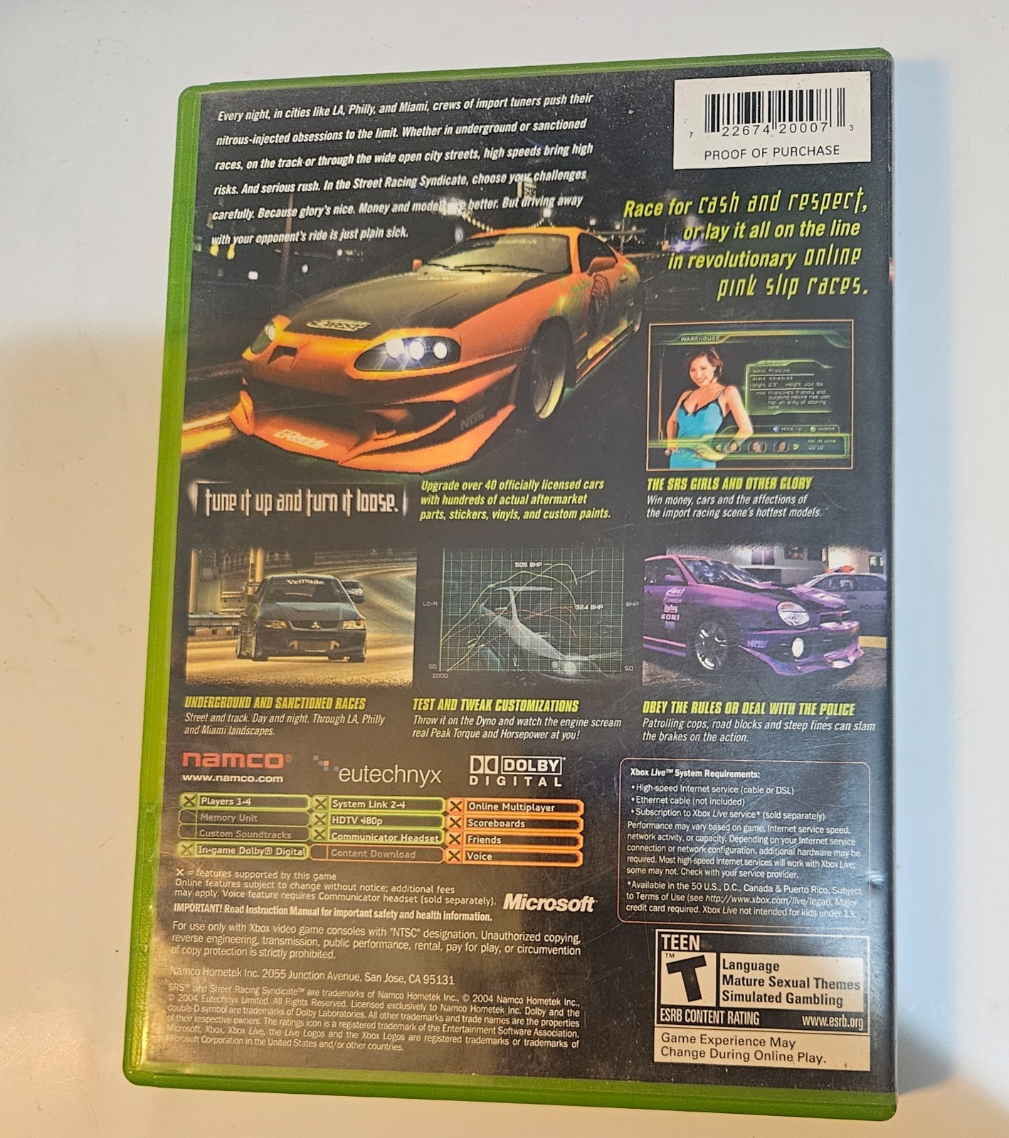 SRS: Street Racing Syndicate (Microsoft Xbox, 2004)