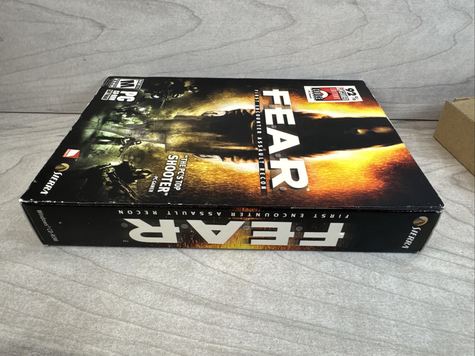 FEAR First Encounter Assault Recon PC DVD ROM Box Manual & Perseus Mandate READ*