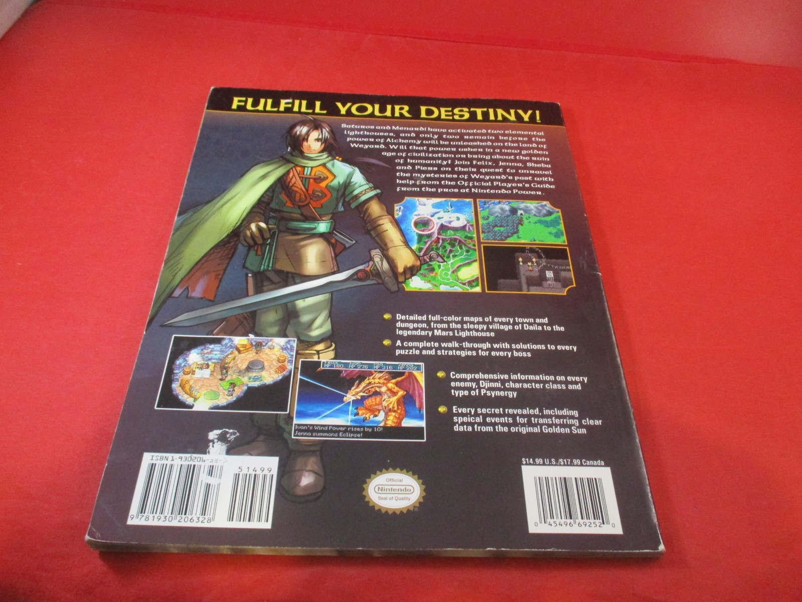 Golden Sun The Lost Age Nintendo Game Boy Advance Strategy Guide Hint Book