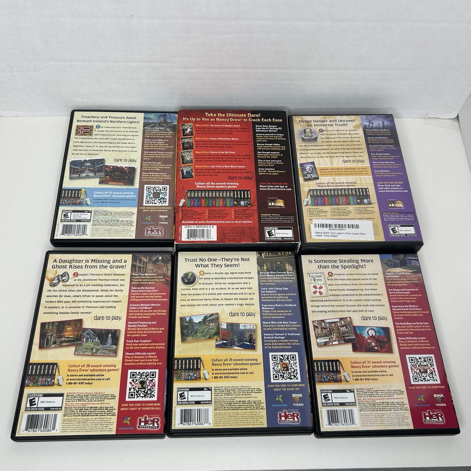 LOT OF 15 Nancy Drew HER Interactive Mystery Games – Windows XP, Vista, 7, Mac