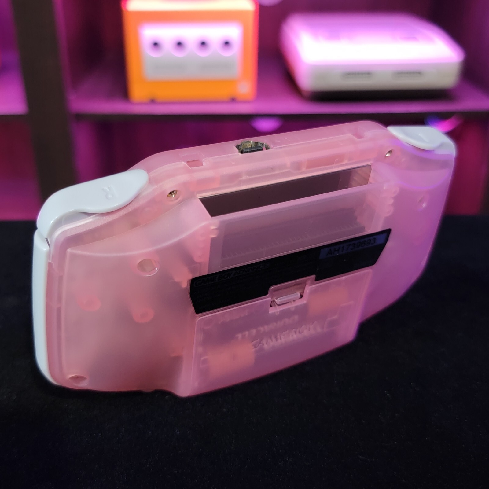 Fushia Pink Game Boy Advance GBA Console with iPS V5 Backlit LCD MOD Console
