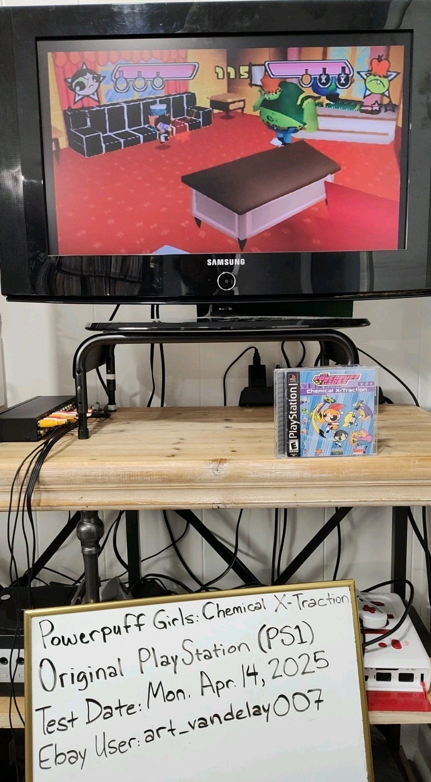 The Powerpuff Girls: Chemical X-Traction (PS1, 2001) CIB VGC Black Label Tested!