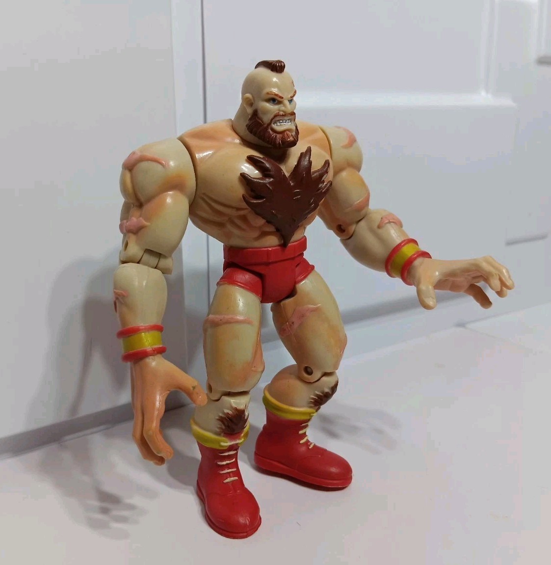 Marvel Toy Biz 1998 Capcom X-Men vs Street Fighter Zangief 5.5″ Figure Red