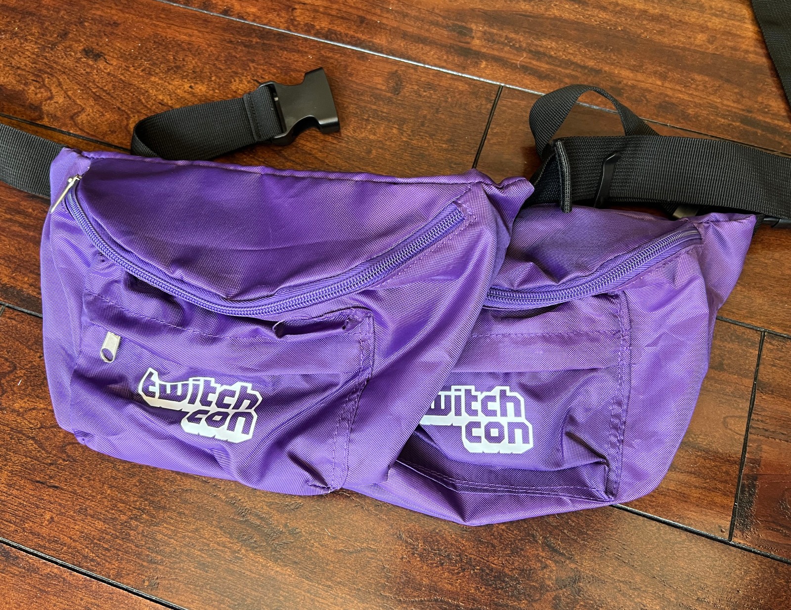 Twitch Con 2017 Merch Lot Fanny Pack Visor Cup Drawstring Bag TwitchCon Purple