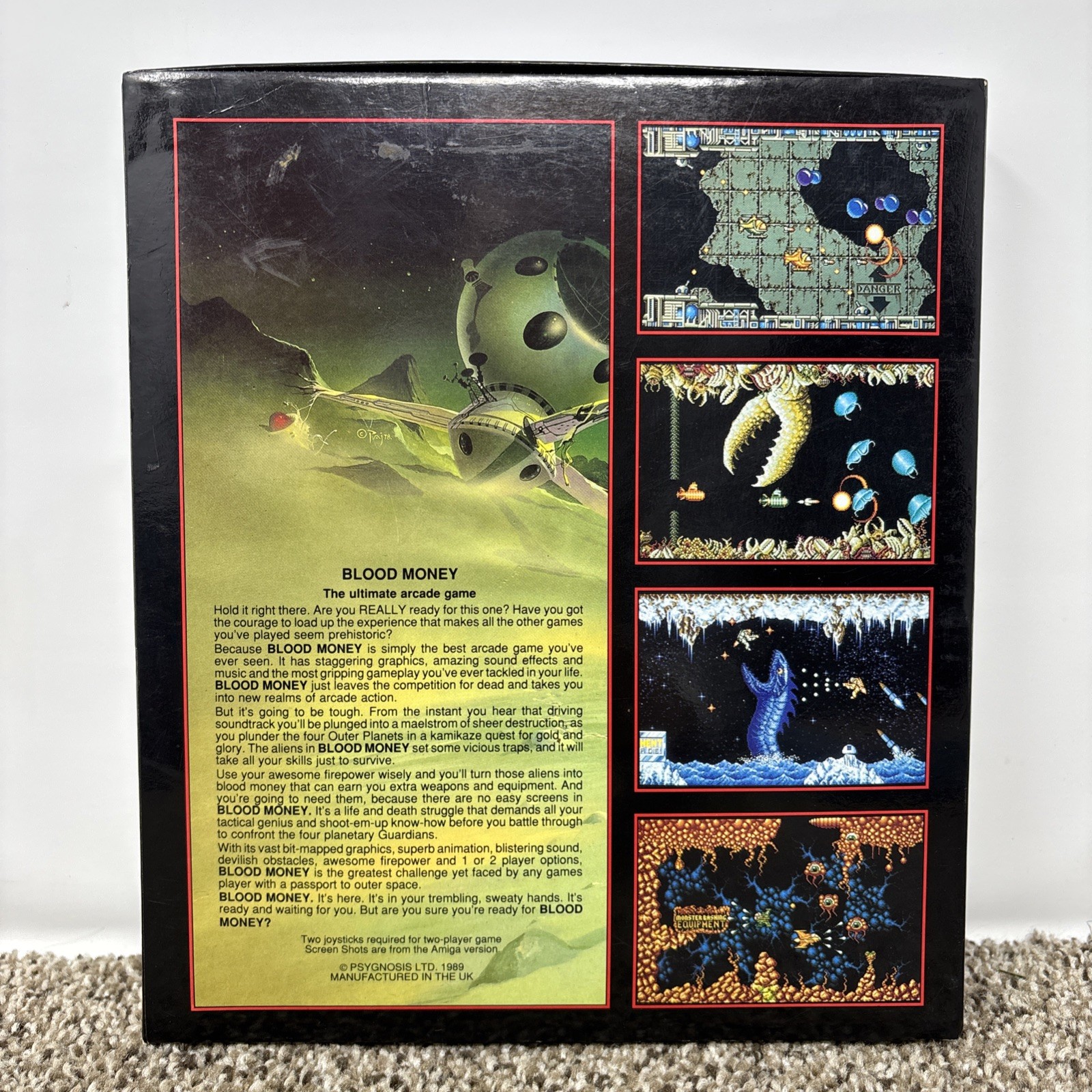 Blood Money – Psygnosis – (CIB) – Commodore AMIGA Big Box PC Gaming Untested