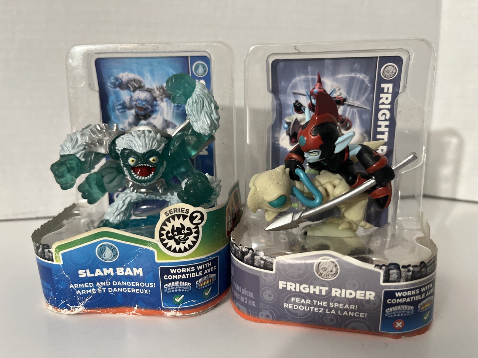 2 Skylanders giants Slam Bam & Fright Rider