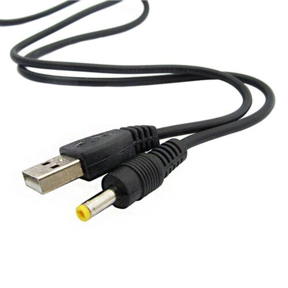 Jowxsx Black 2 in 1 0.8m Cable USB Charger for PSP 1000 2000 3000 5V