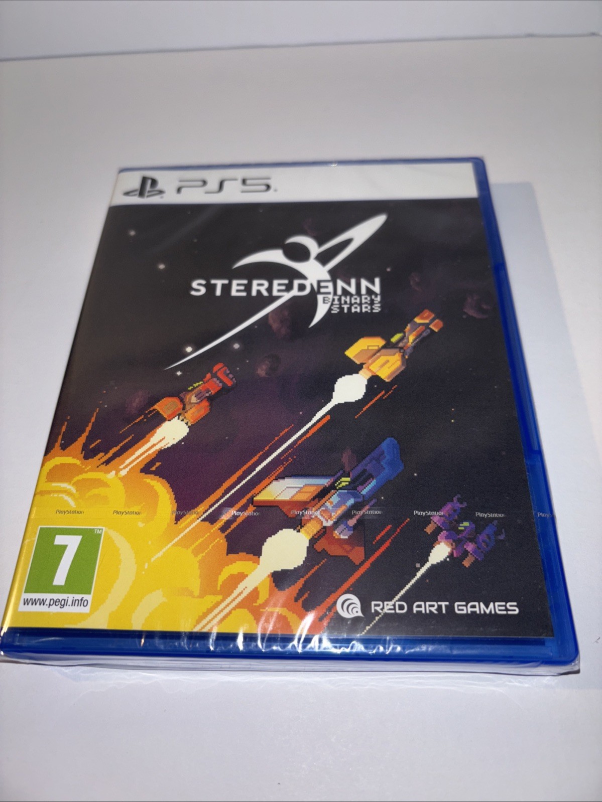 BRAND NEW STEREDENN BINARY STARS RED ART GAMES PS4 PEGI 7 USA SELLER SHOOT EM UP