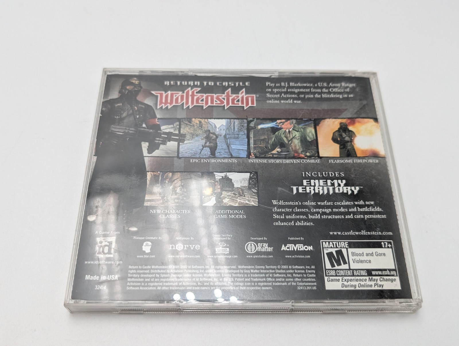 Return To Castle Wolfenstein [Platinum Edition] Enemy Territory, With Key VG+