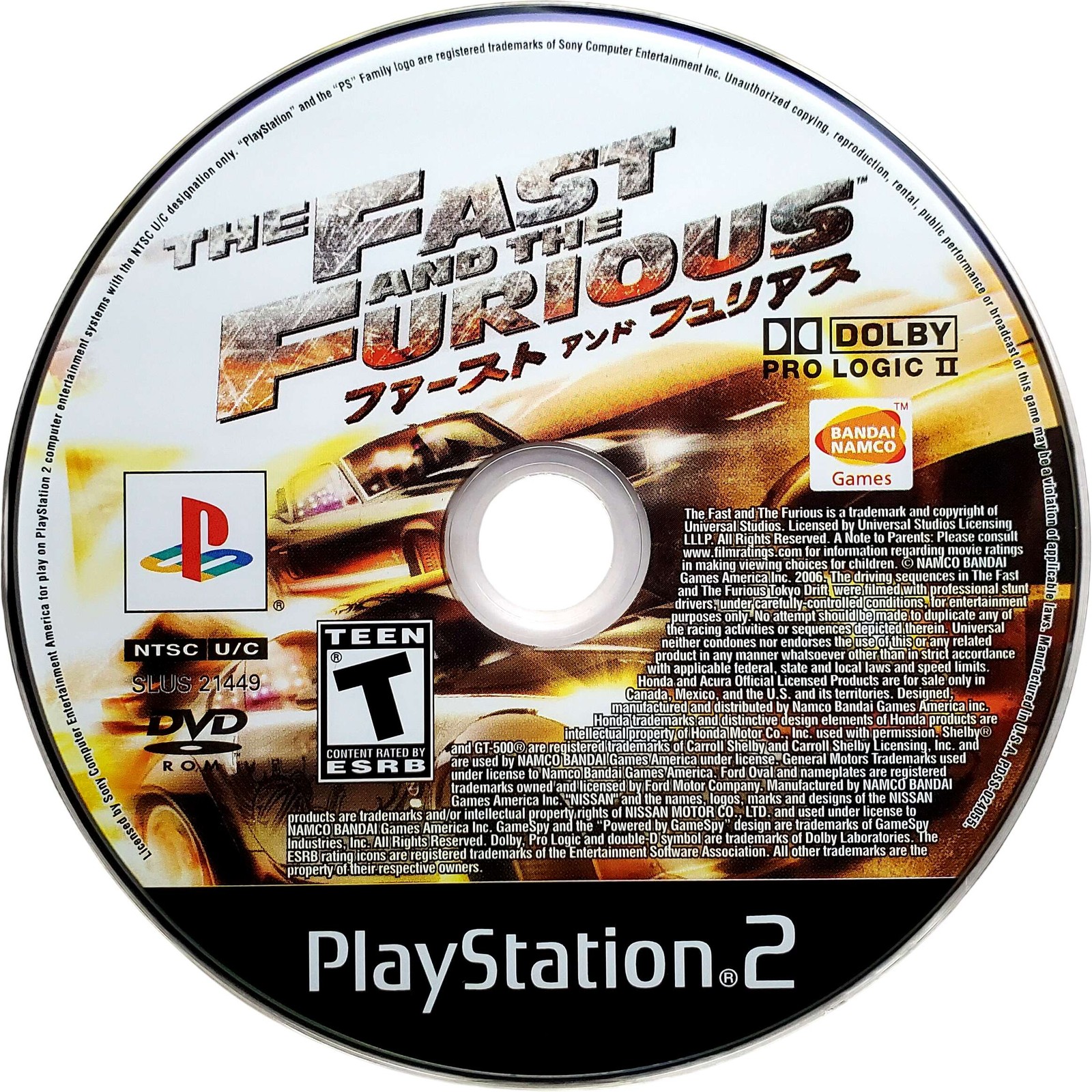 Fast And The Furious – Sony Playstation 2 PS2 Tested 1Y Guarantee