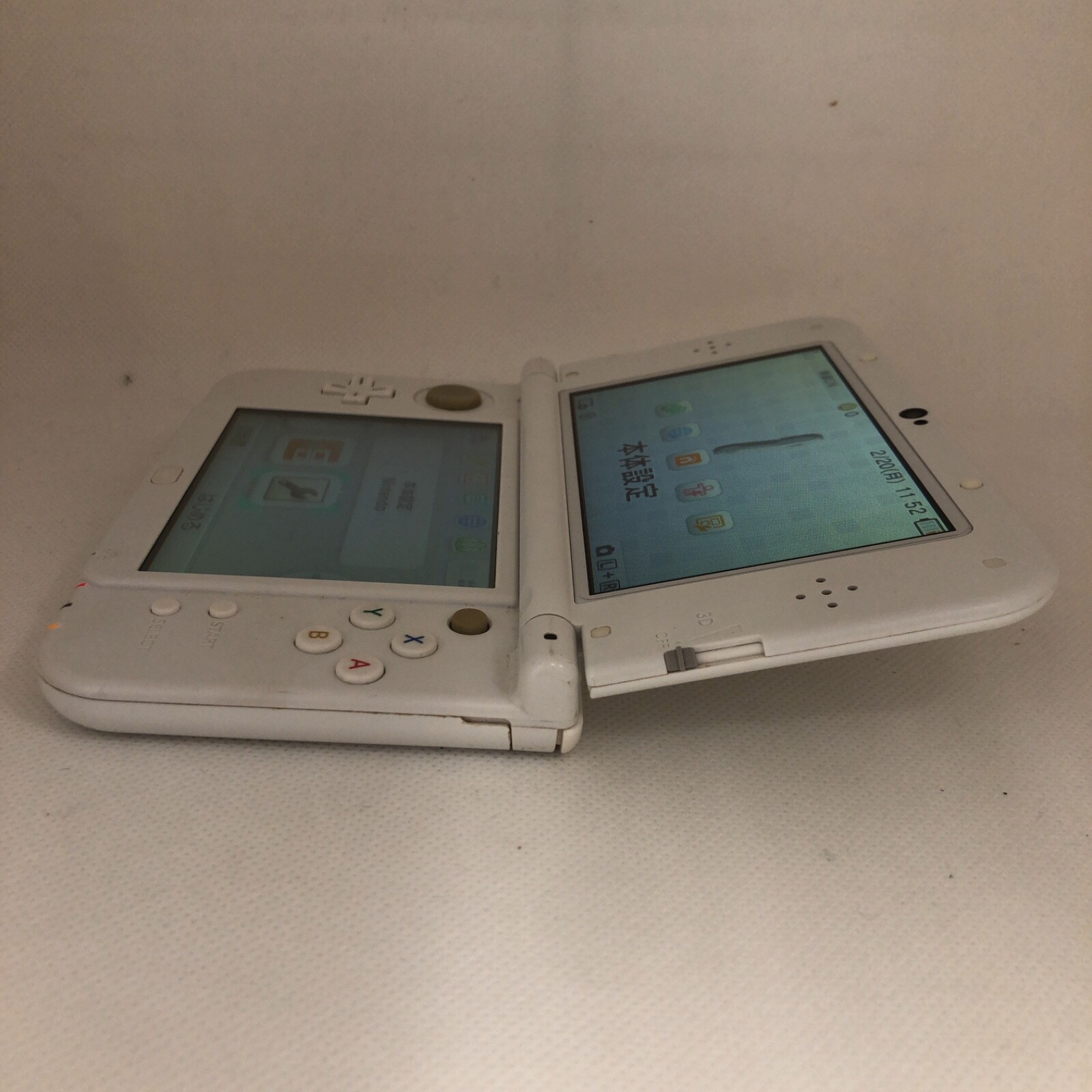 DUAL IPS New Nintendo 3DS XL LL Pearl White Console Japan Used Box #J233