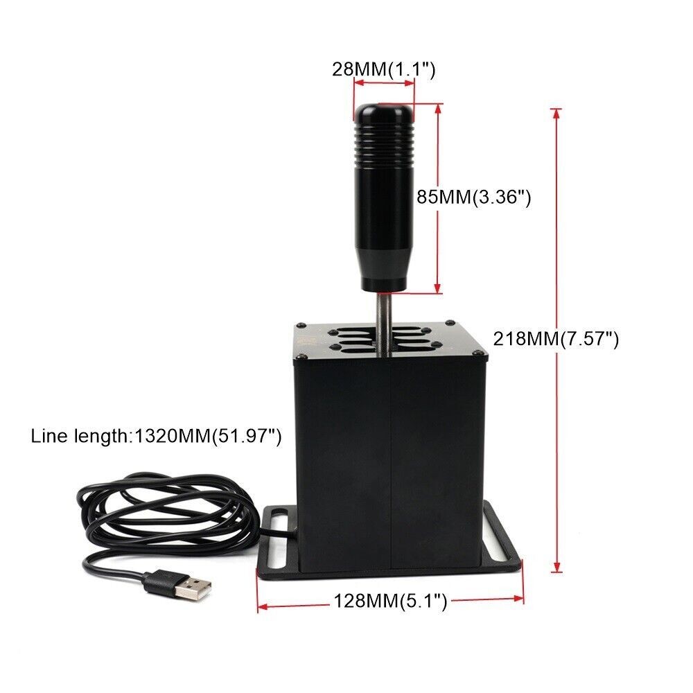 USB PC H Gear Shifter 7+R Sim Racing Game For Logitech G29 G27 G25 Thrustmaster