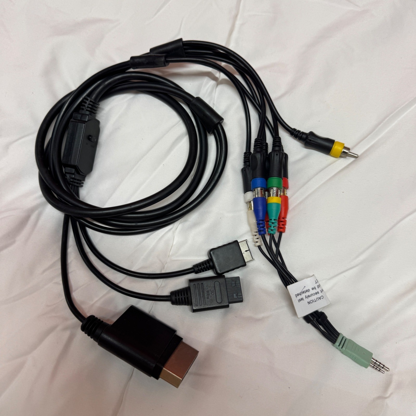 Universal Component AV Cable for Xbox 360 PS2 PS3 Wii HDTV High Def 3-in-1 Black