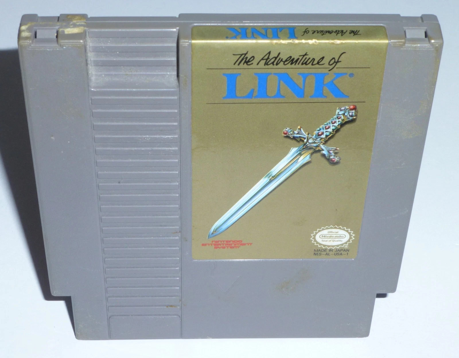 Zelda 2 II The Adventure of Link Gray Cart (Nintendo NES Authentic) Tested Works