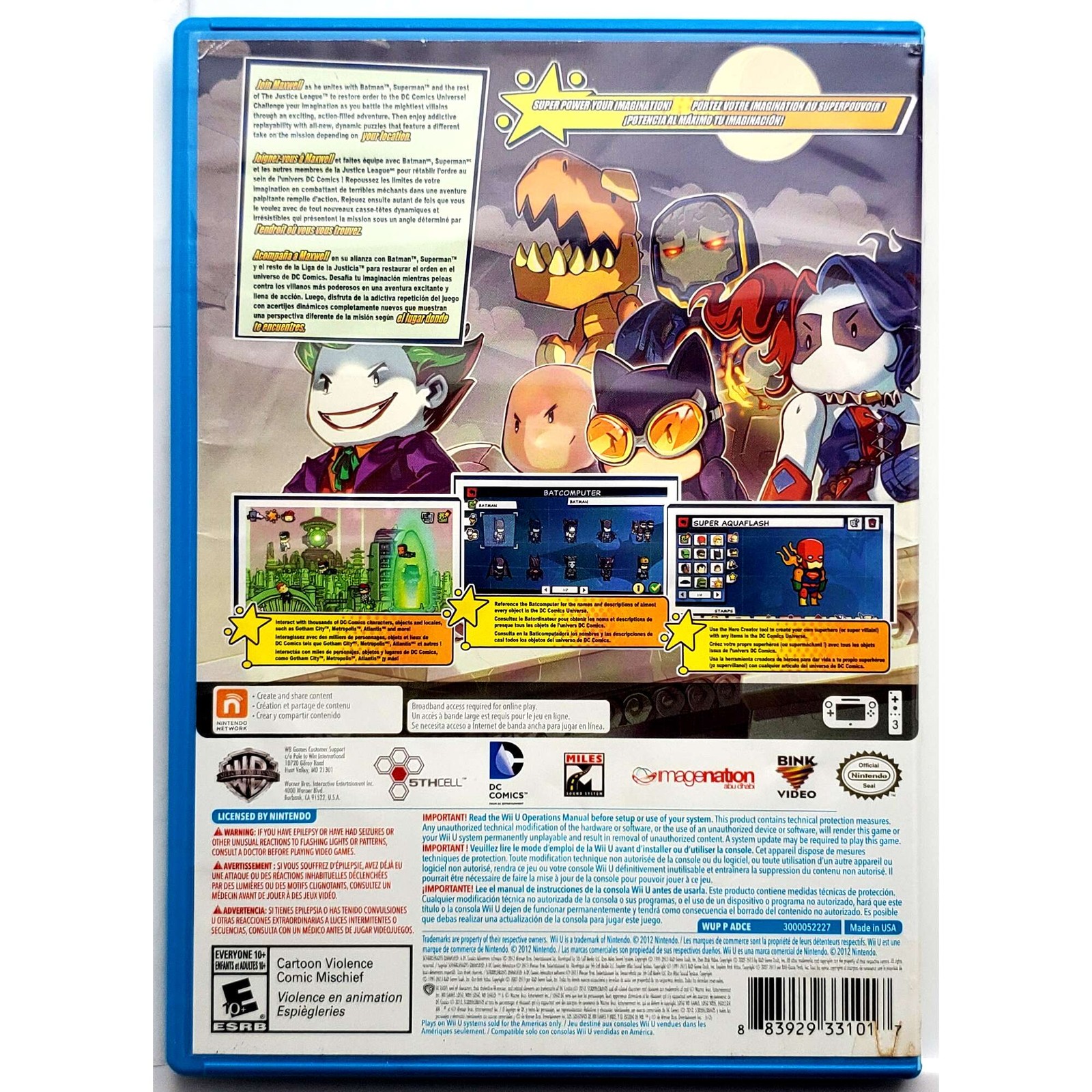 Scribblenauts Unmasked A DC Comics Adventure – Nintendo Wii U 600 Pristine