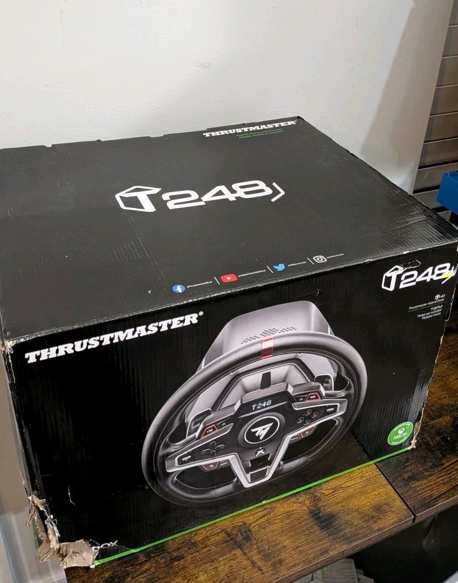 Thrustmaster T248 Racing Wheel & Pedals – Black (6495643) NEW!