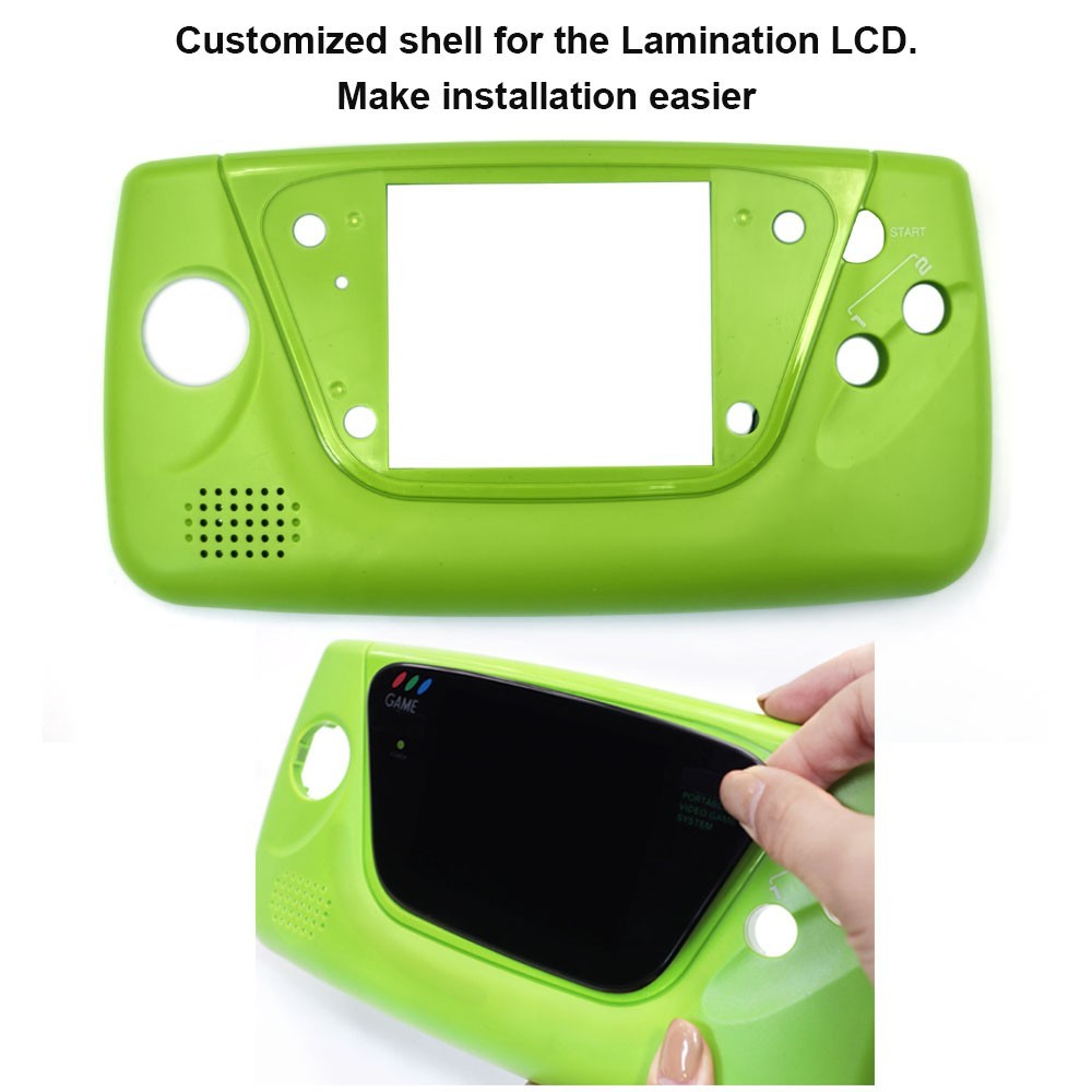3.5 Inch Drop in SEGA Game Gear Laminated IPS LCD Kits W/Shell 640×480 display