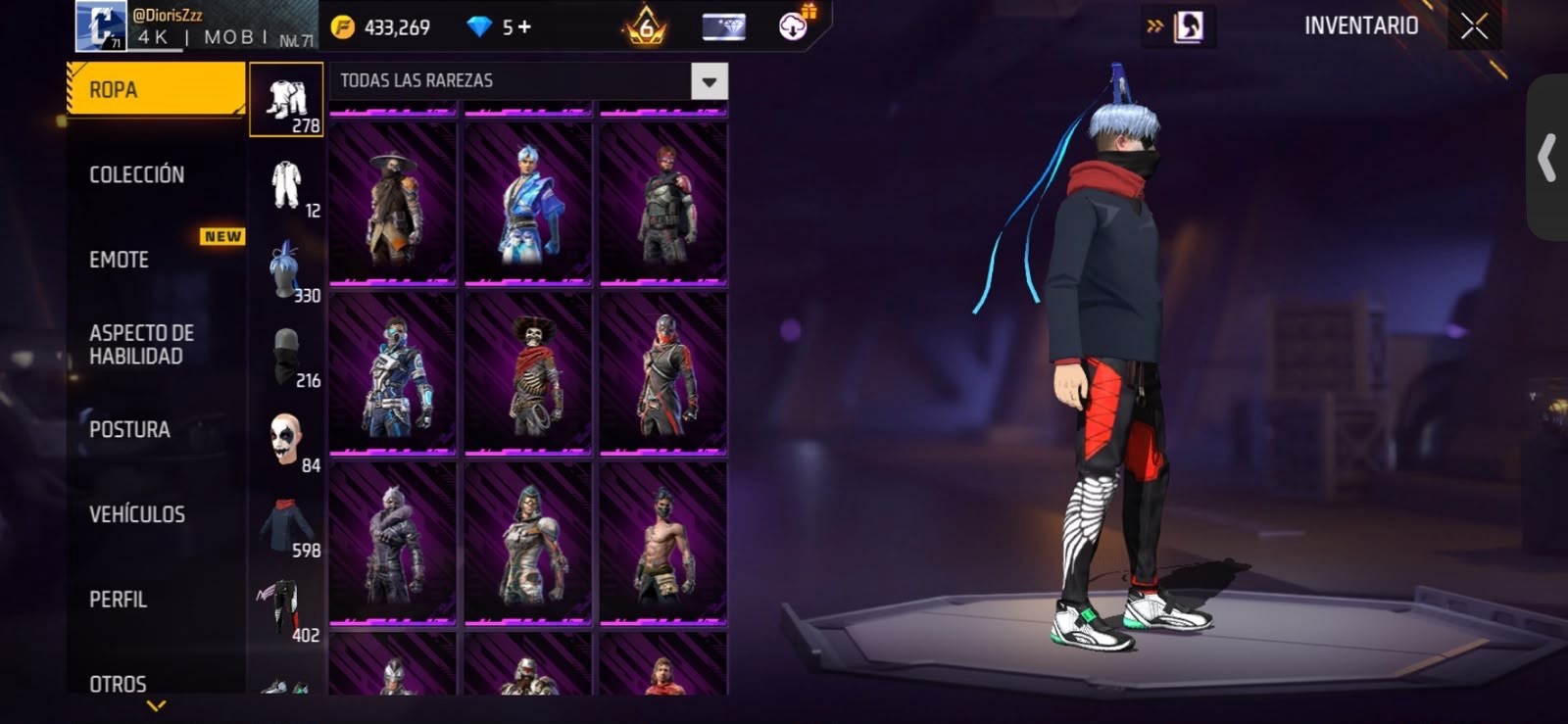 Free Fire Mobile Game Account, BTS Skins, Weapons, Medals, Digital