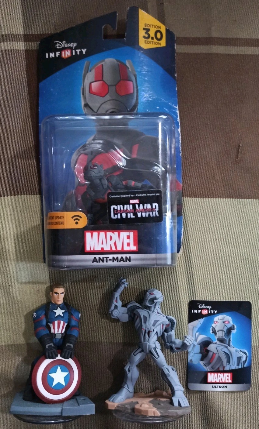 Disney Infinity 3.0 Lot Ant-Man Captain America Ultron w/ Figure Card