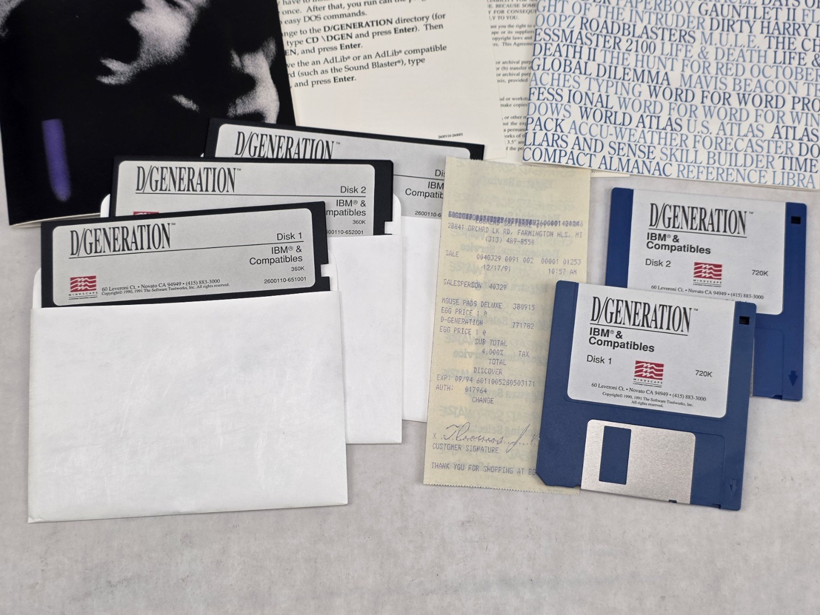 D/Generation BIG BOX PC 3.5 & 5.25″ Floppy Mindscape 1991