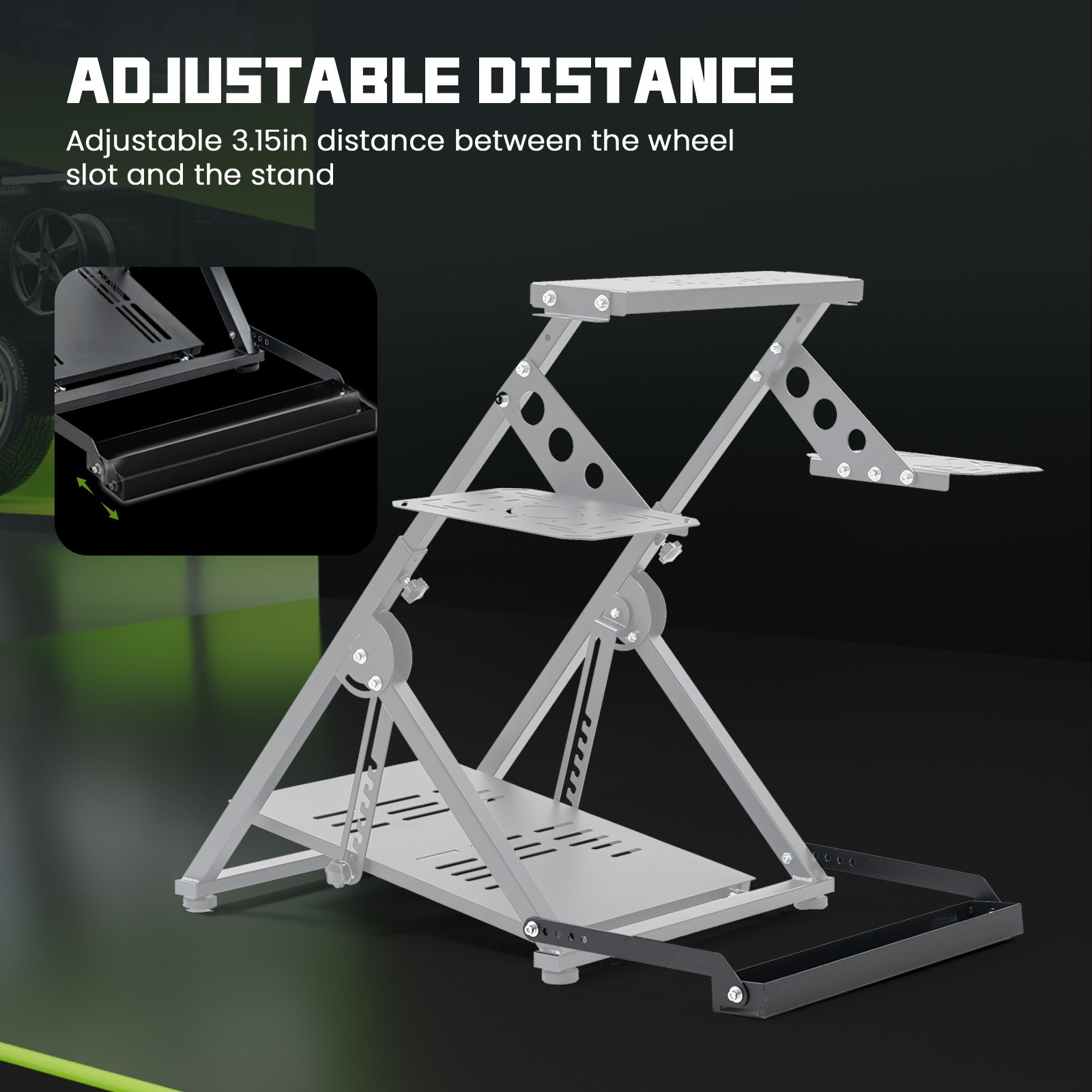 Hottoby Racing Wheel Stand For Seat Holder Kit DIY Card Slot Organizer Set