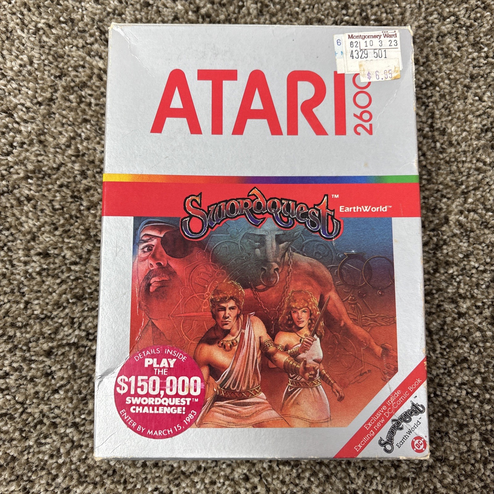 Swordquest EarthWorld, CX2656, Atari 2600, Atari 1982, CIB, Tested