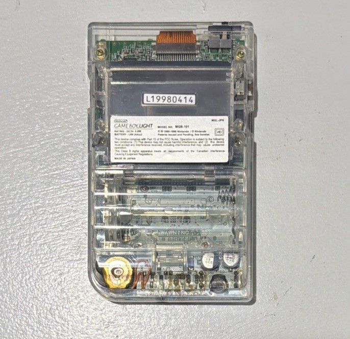 Gameboy Light Clear Working Perfectly Nintendo Console