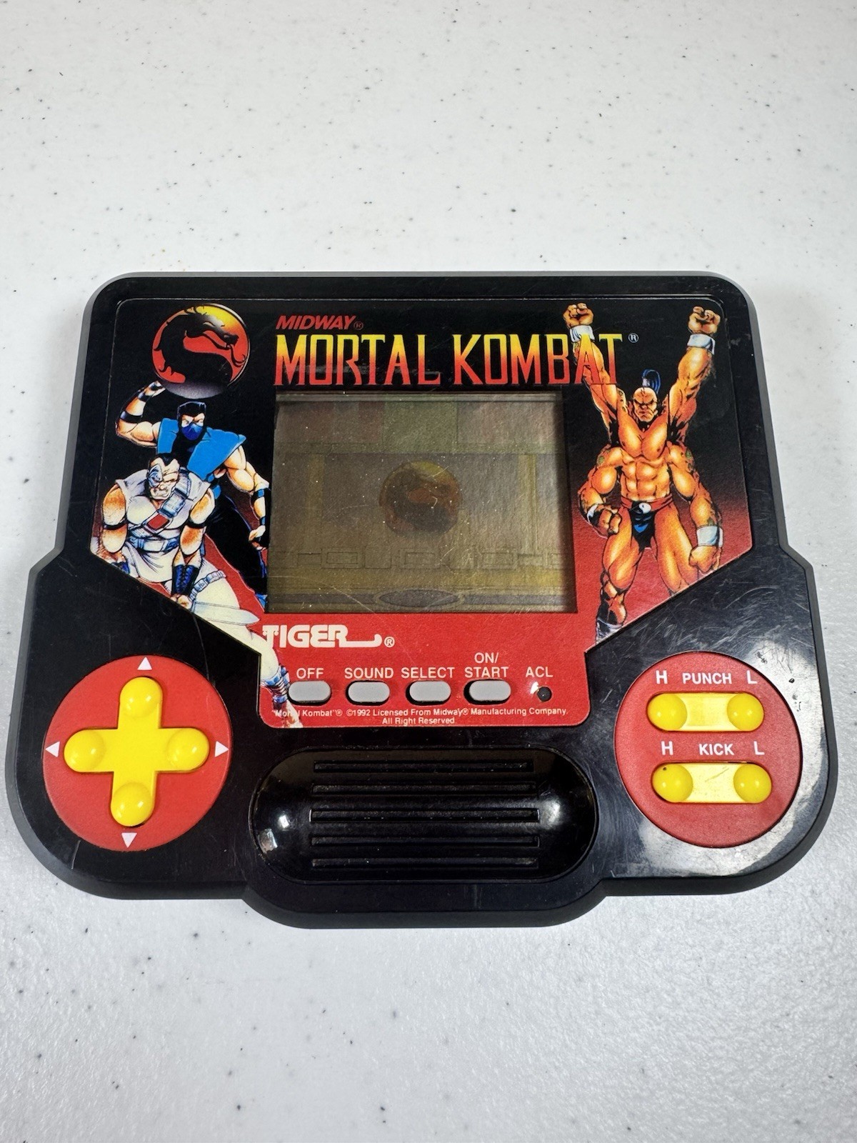 VTG 1988 Mortal Kombat Handheld Midway Tiger Electronics
