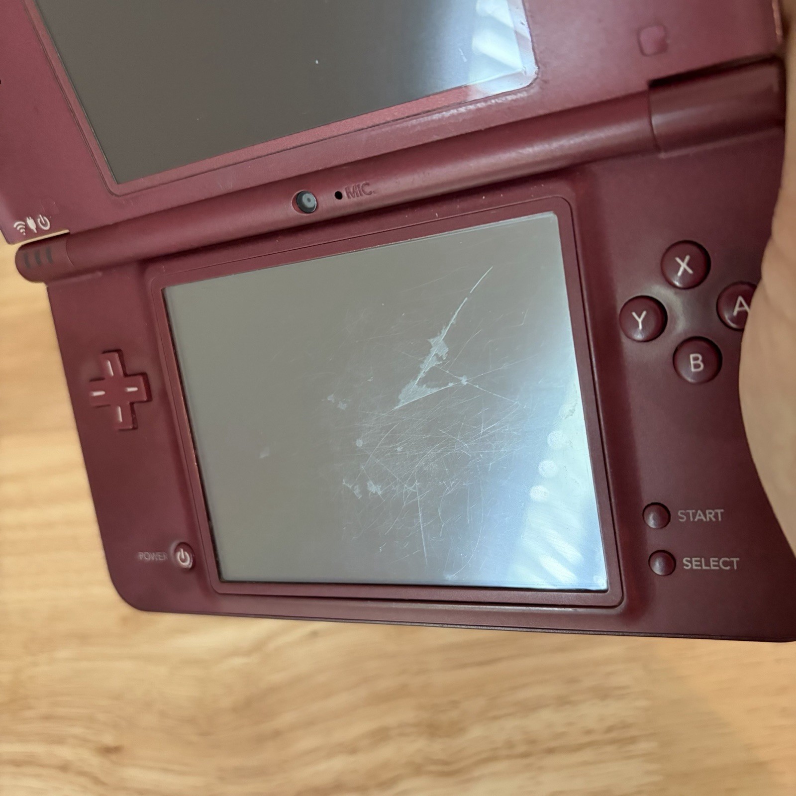 Nintendo DSi XL Console Red Burgundy Working – Dark Top Screen Edges See Photos