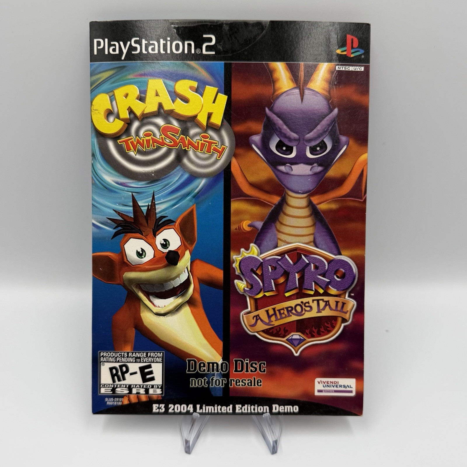 Crash TwinSanity/Spyro A Hero’s Tail E3 2004 Limited Edition Demo PS2 *SEALED*